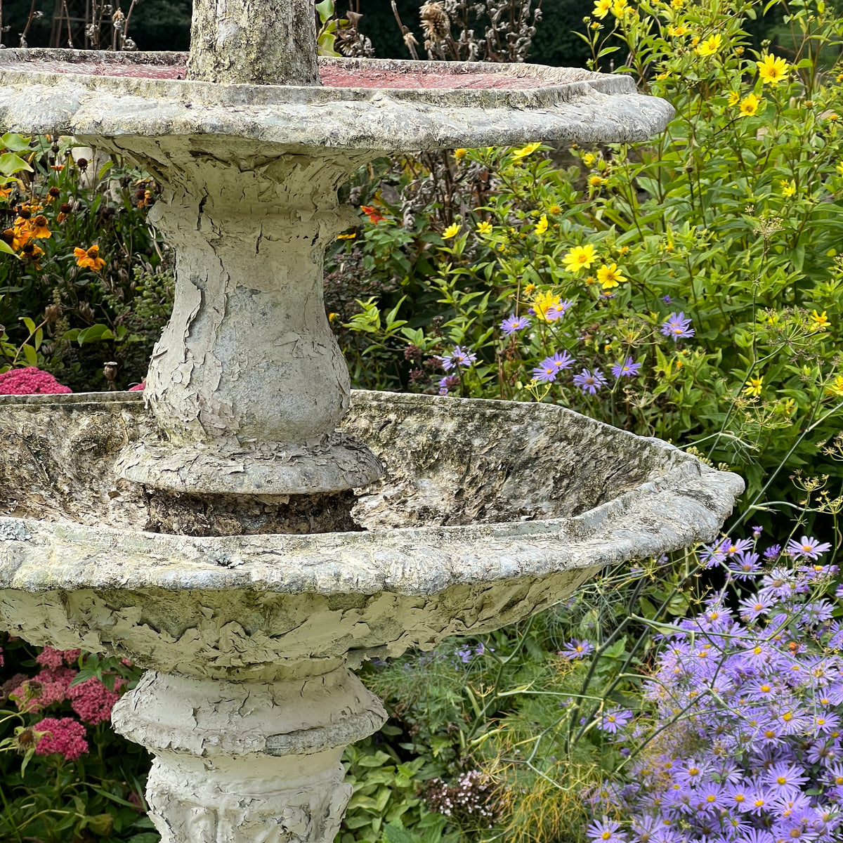 Late 19th Century American Zinc Garden Fountain, Attributed to J. W. Fiske, New York