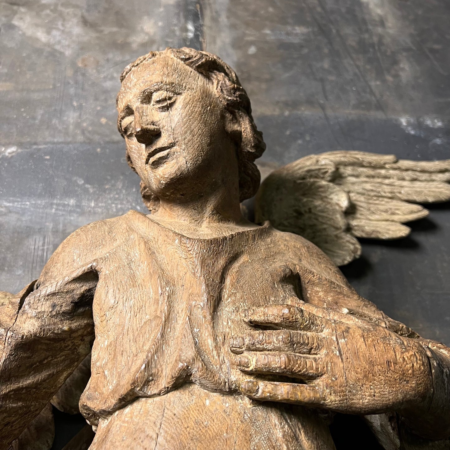 Large Baroque Carved Wooden Angel, c. 1680–1720