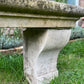 French Loire Valley Carved Stone Bench from Tudery Vineyard