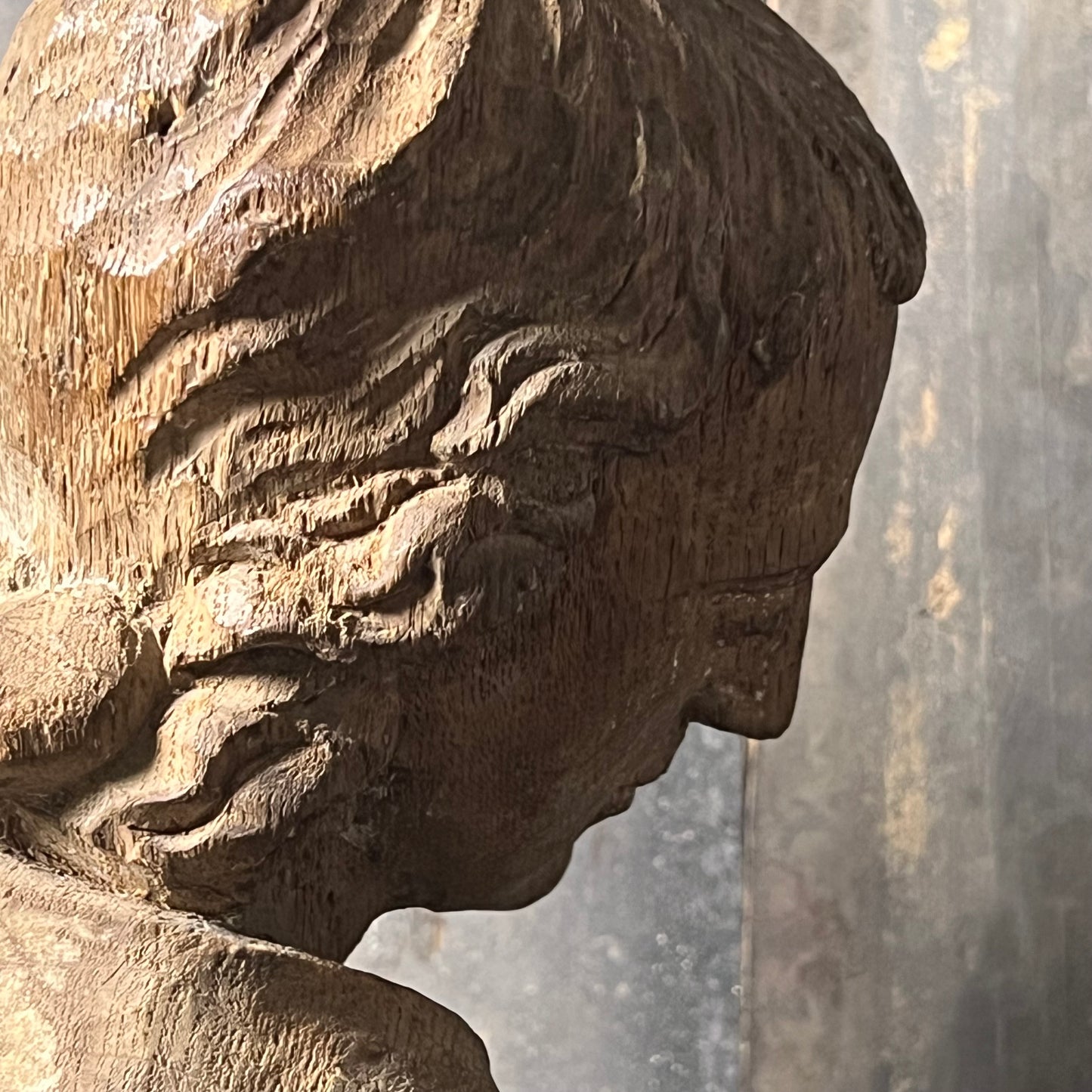 Large Baroque Carved Wooden Angel, c. 1680–1720