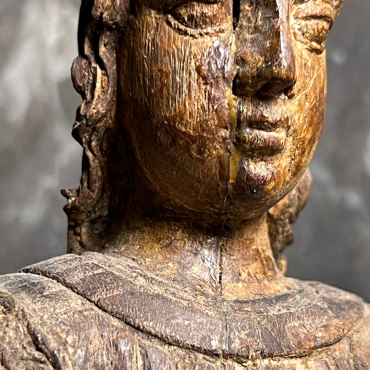 Late Gothic Carved Walnut Figure of a Crowned Female Saint, Southern Europe, 15th–Early 16th Century