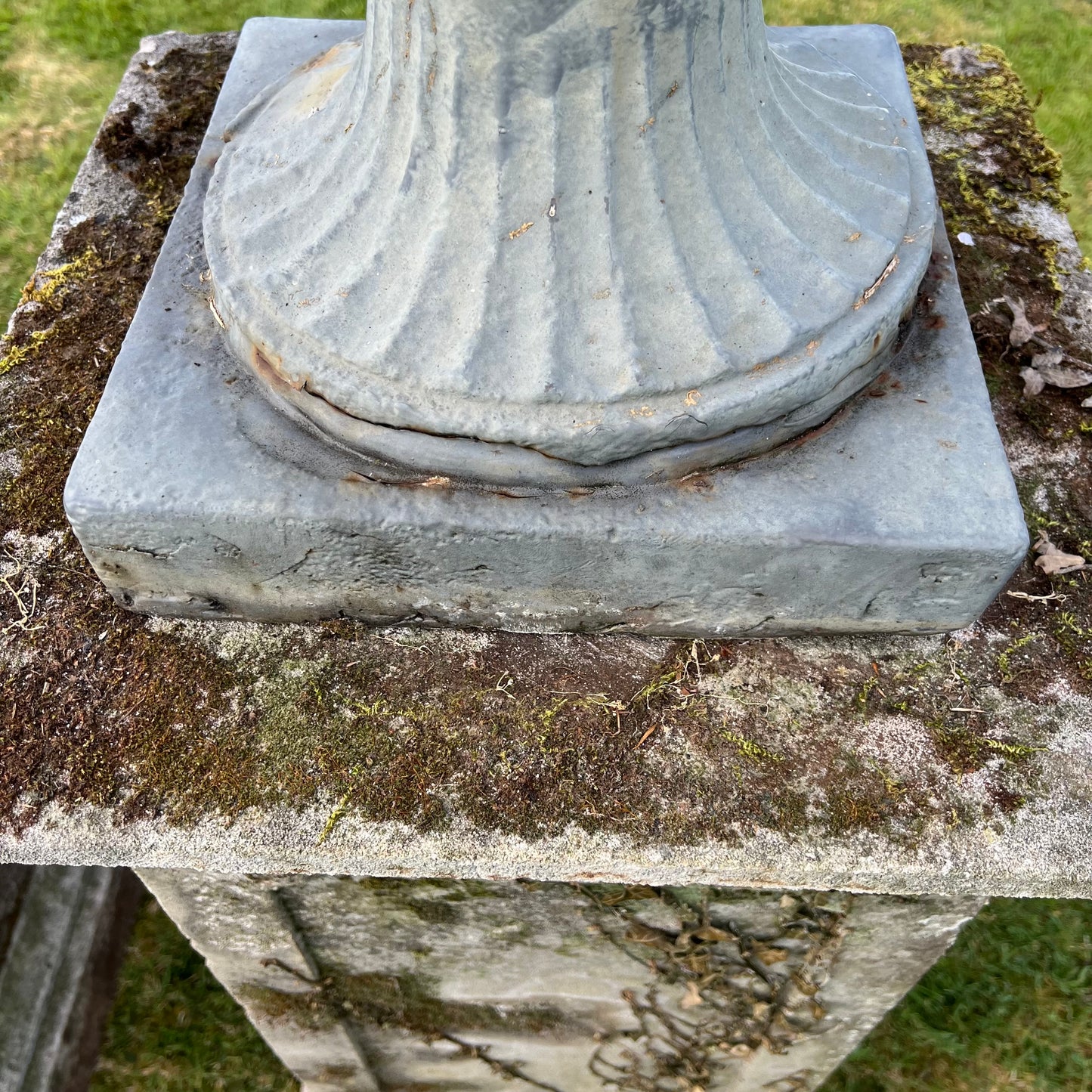 Exceptional Pair of English Campana Cast Iron Urns by Handyside Co. c.1870 with Plinths
