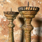 Pair of Italian Silver-Leaf Mecca Altar Pricket Candlesticks c.1750