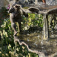 English Lead Garden Fountain with Cherub Figures, c.1920
