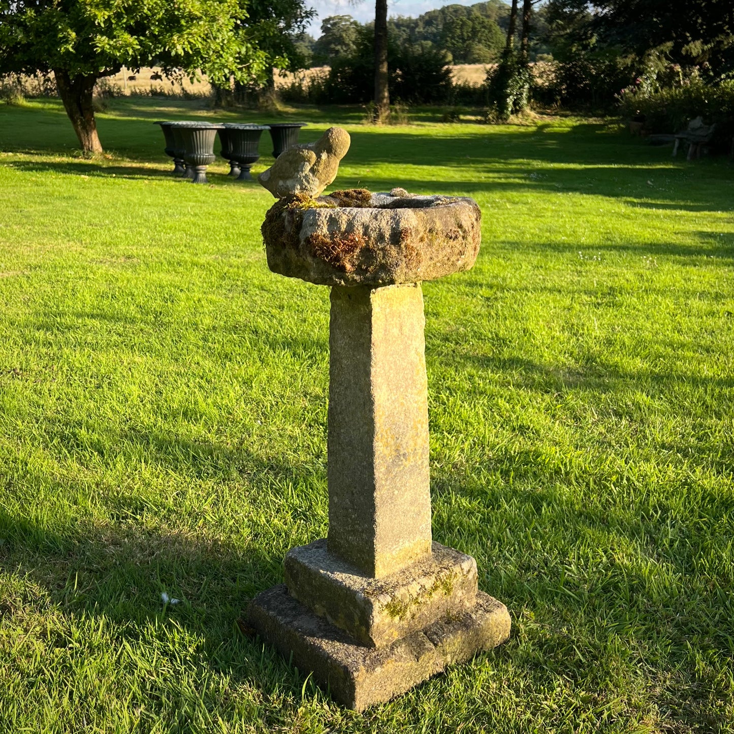 York Stone Bird Birdbath Late 19th/Early 20th Century