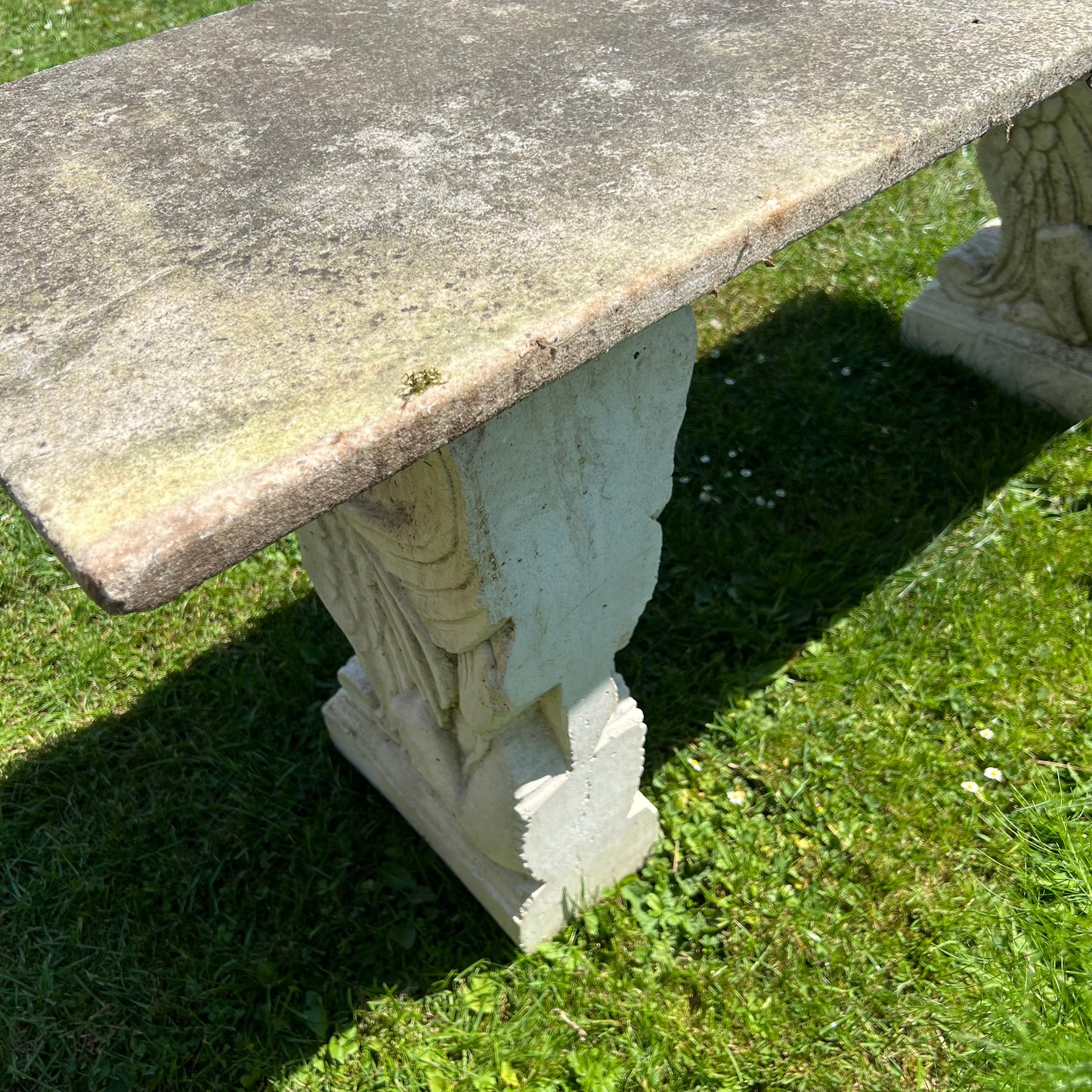 Carrara Marble Console Table with Renaissance-Style Griffin Supports
