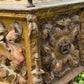 17th Century Italian Baroque Carved, Gilt & Polychrome Sarcophagus Form Reliquary Casket