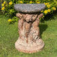 18th Century French Terracotta Putti Demi-Lune Table with Marble Top