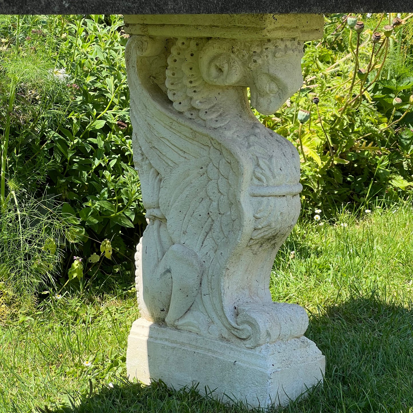 Carrara Marble Console Table with Renaissance-Style Griffin Supports