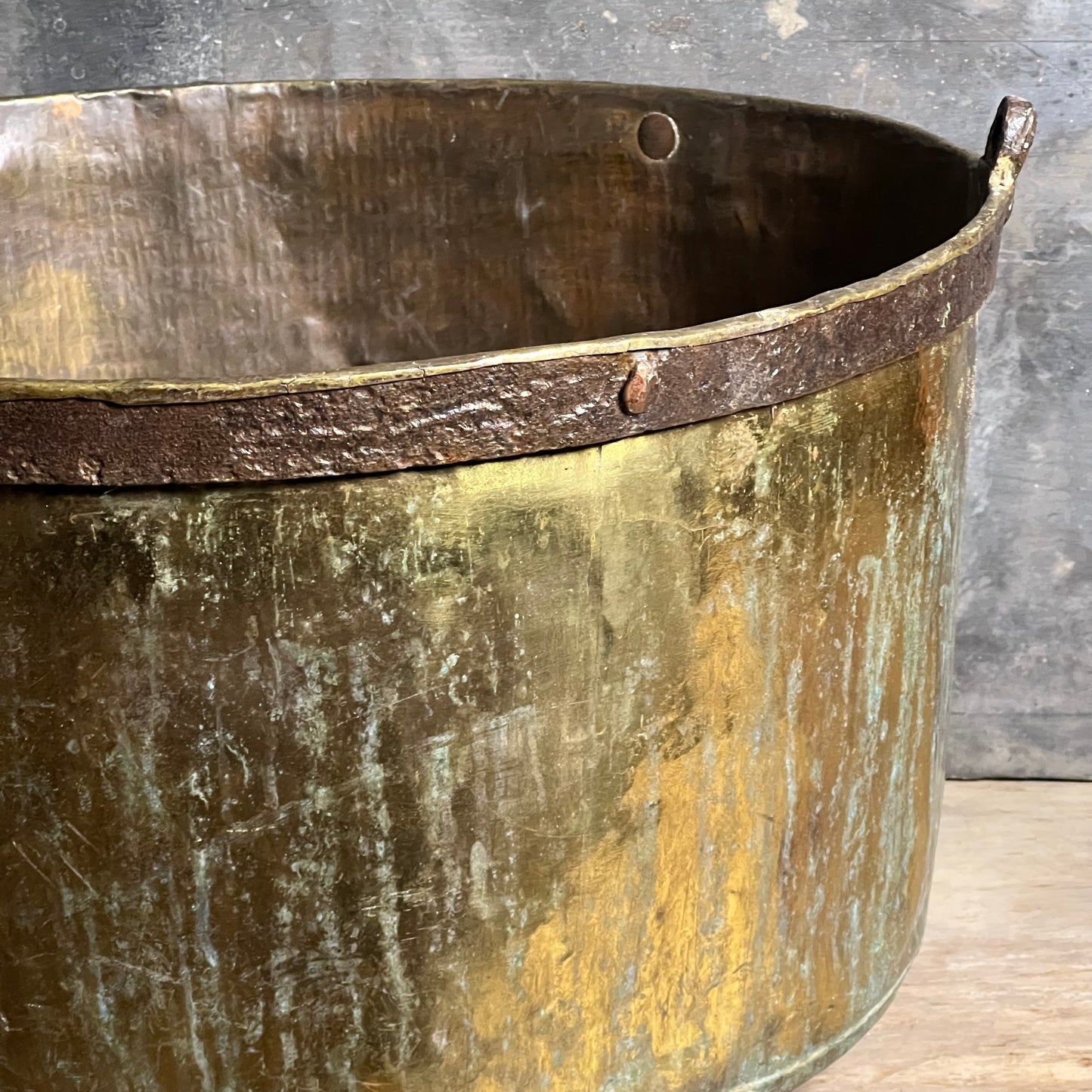 Large 19th Century Parisian Brass Preserve Pan