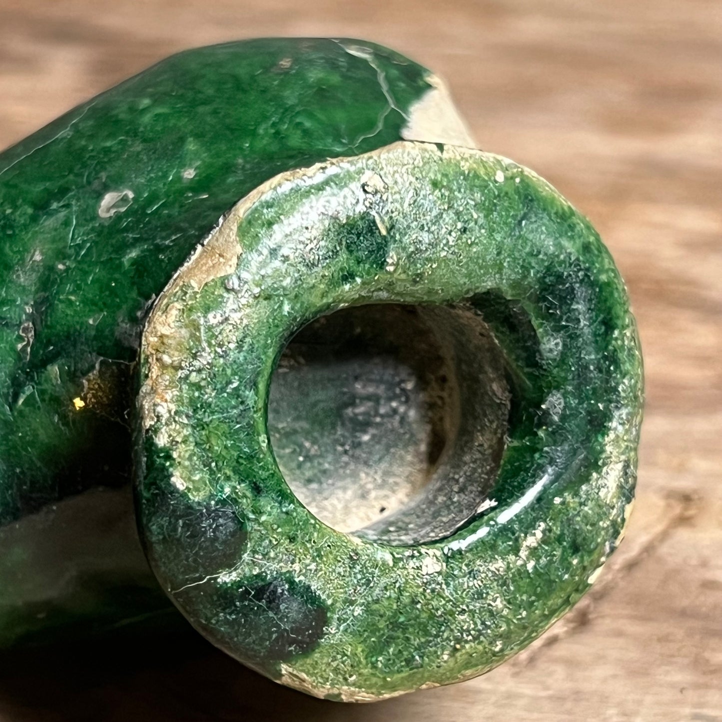 An Early Islamic Green-Glazed Pottery Oil Lamp in the Form of a Bird, Syria (Bilād al-Shām), 8th–9th century