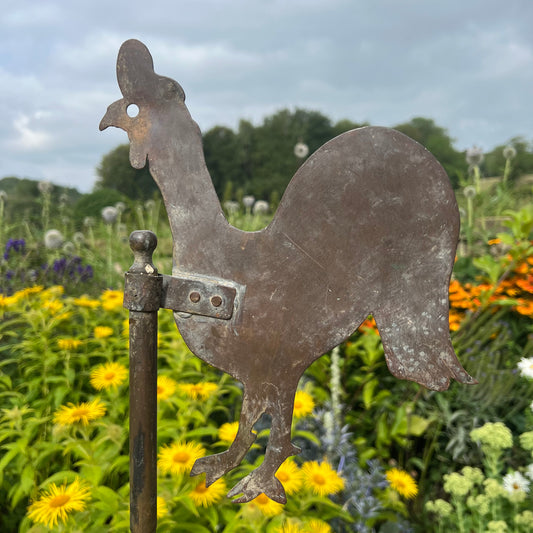 English Folk Art Cockerel Weathervane c.1880