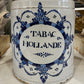 A Dutch Delft “Tabac Hollande” Jar with Original Brass Lid, c.1700