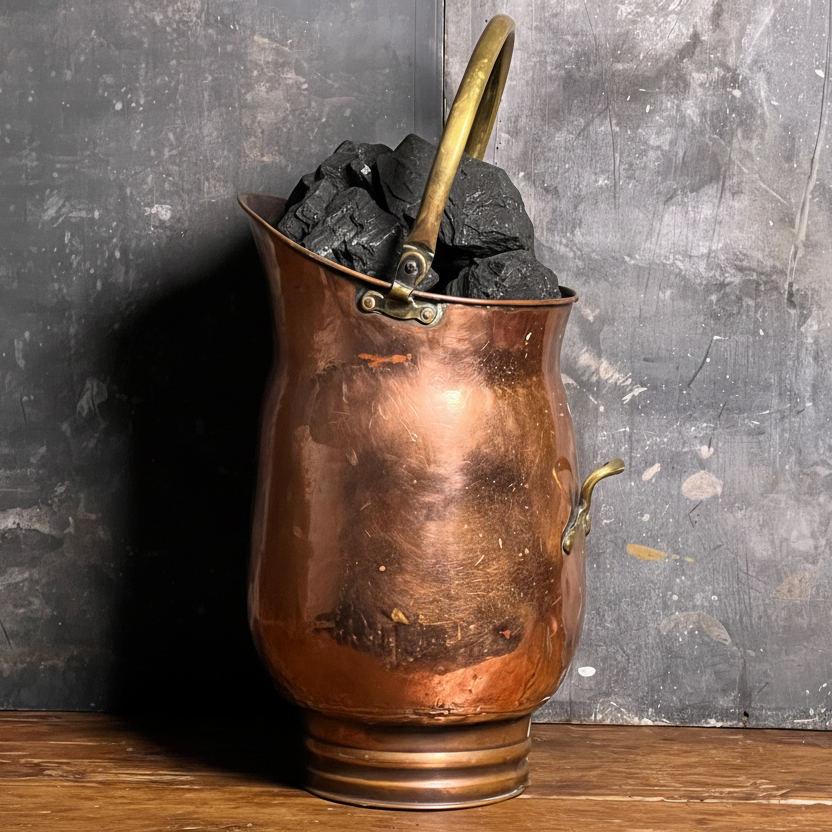 Copper Coal Bin