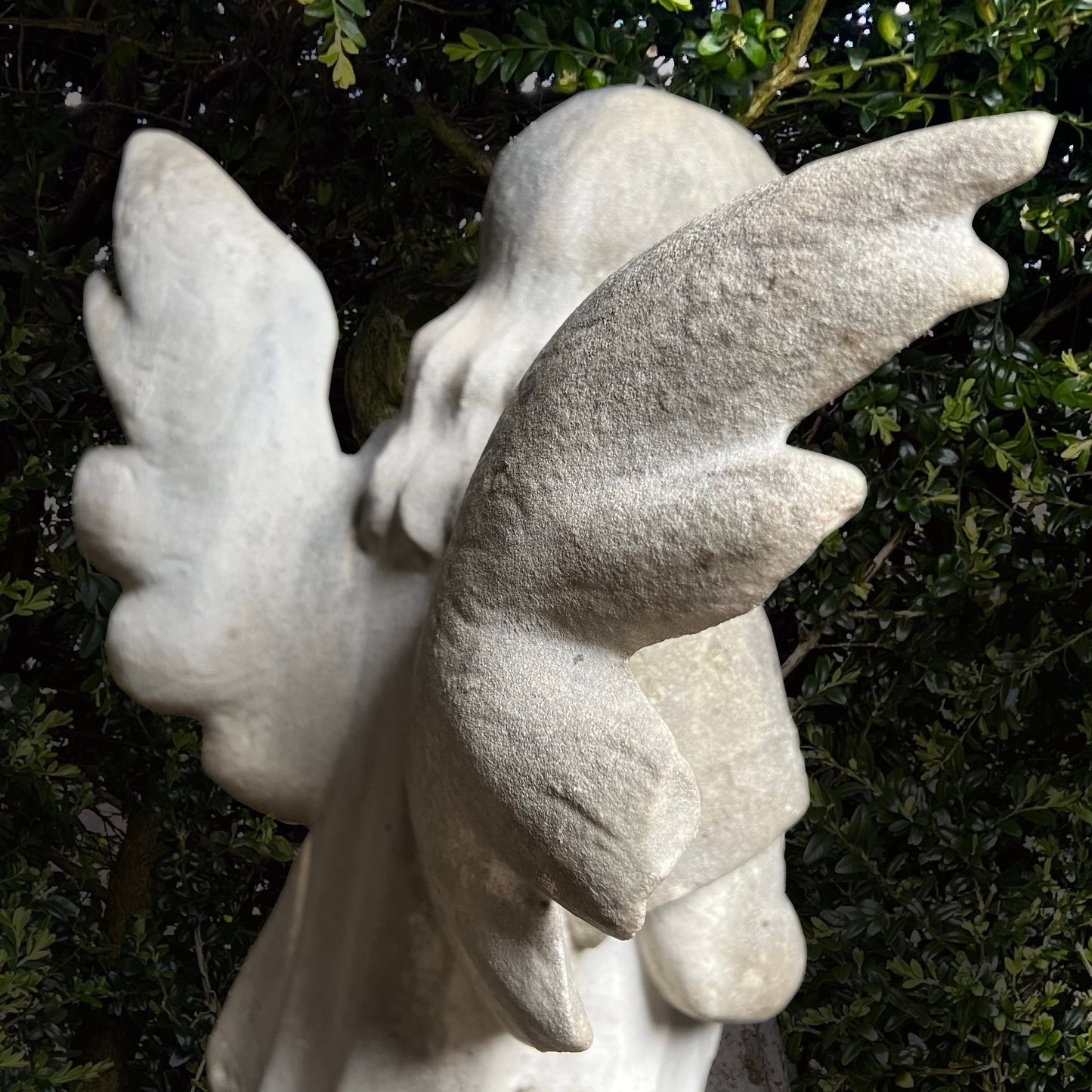 Serene French Marble Angel c.1860