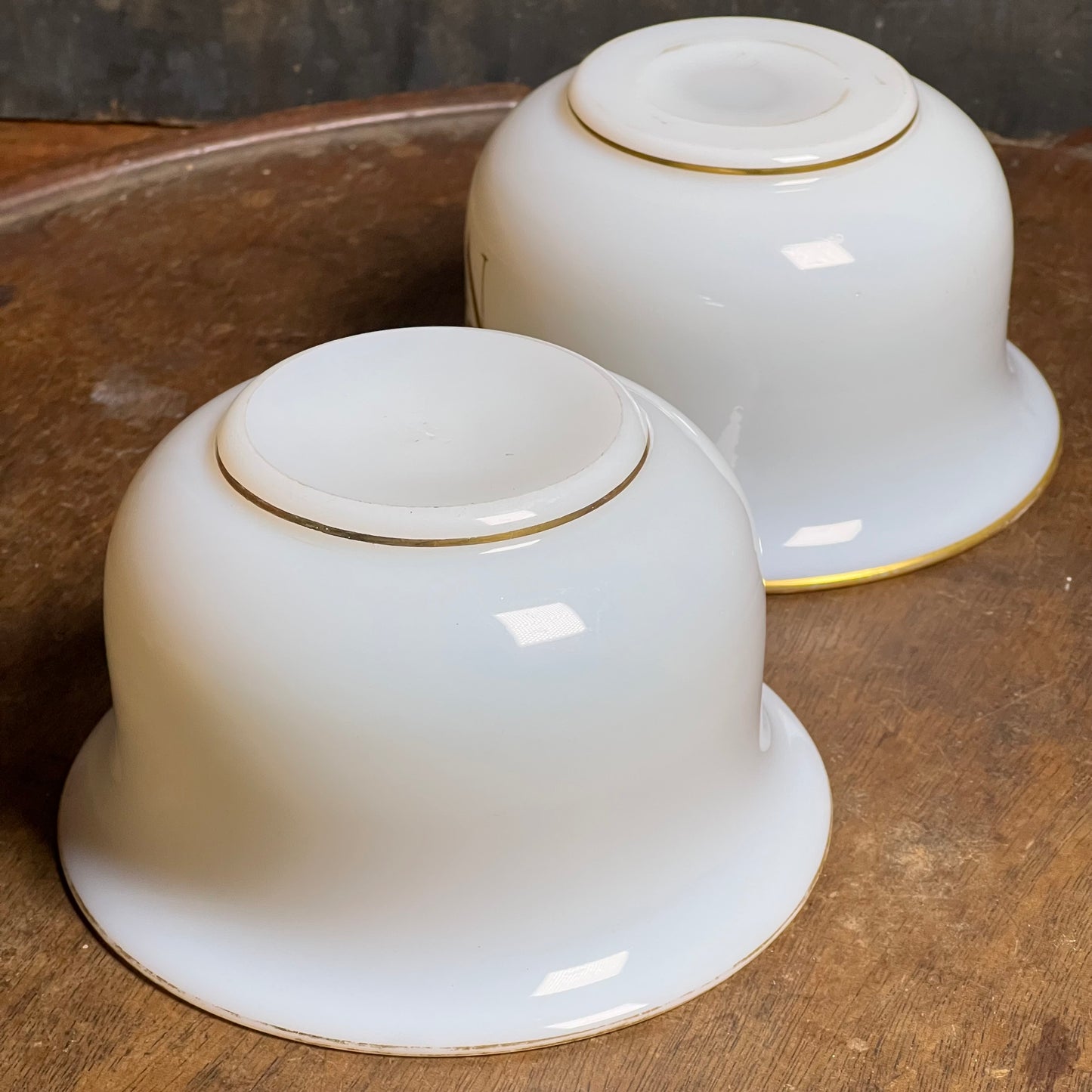 A Rare Pair of French Opaline Finger Bowls with the Imperial Cipher of Napoleon III, c.1855–1870