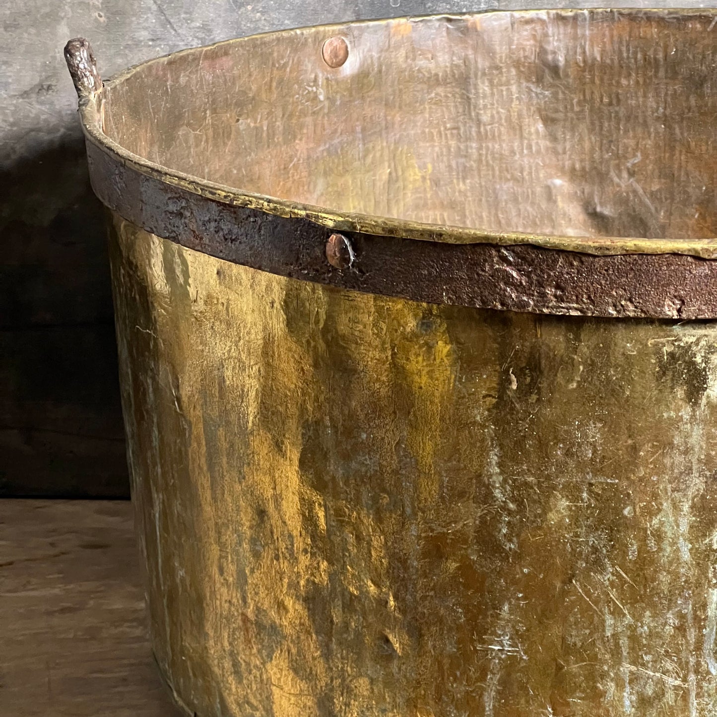Large 19th Century Parisian Brass Preserve Pan