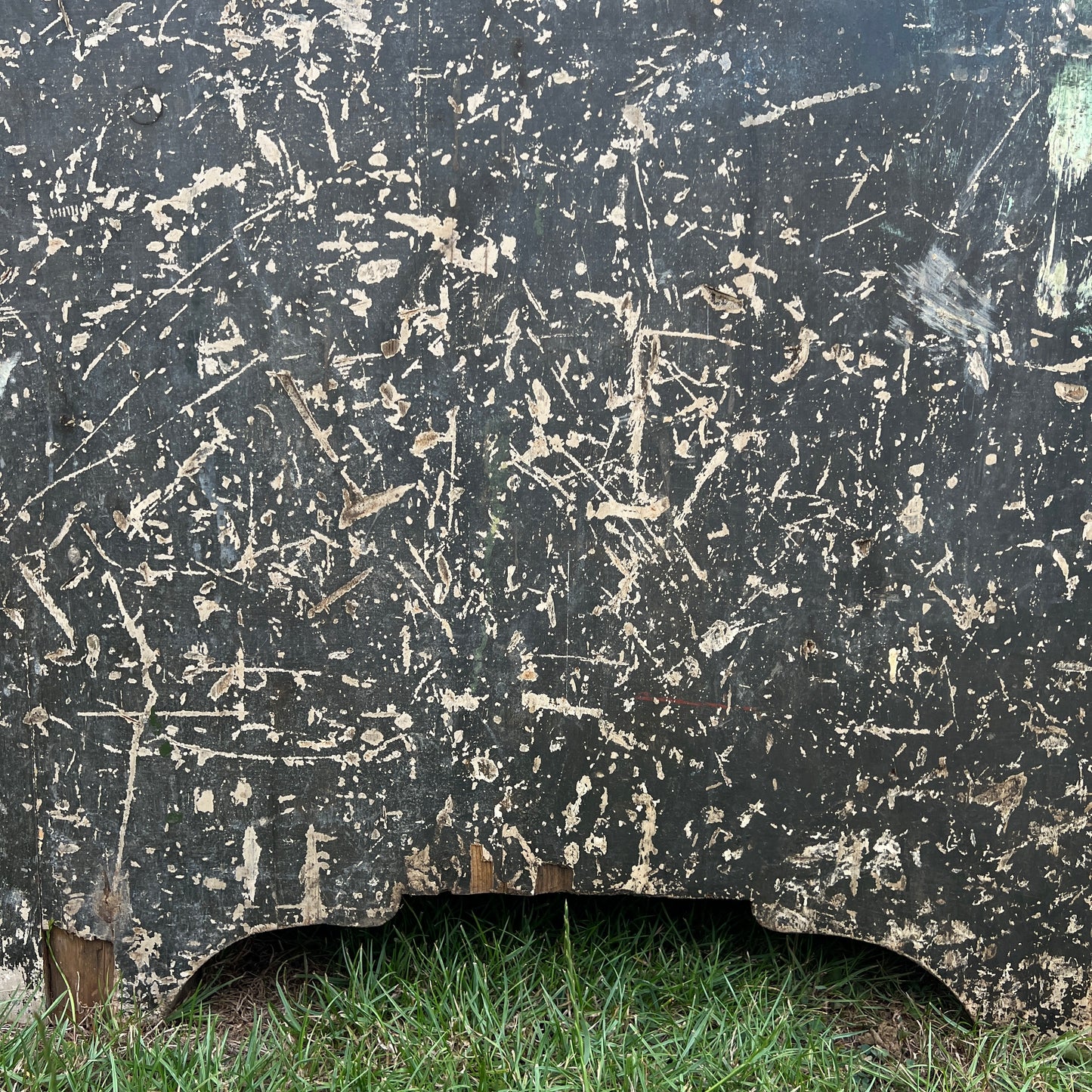 English Georgian Painted Pine Dresser Base from Grantley Hall, c.1760