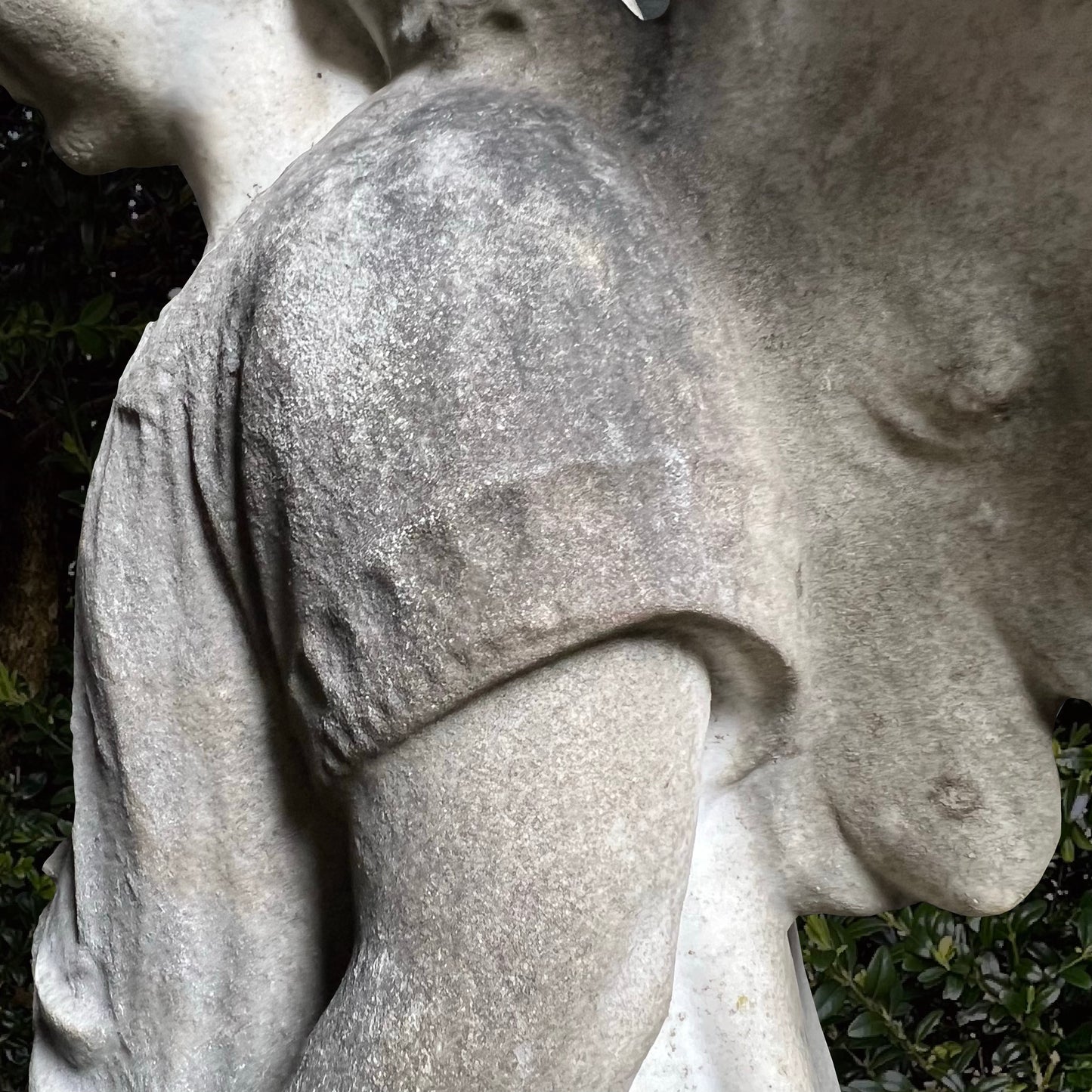 Serene French Marble Angel c.1860