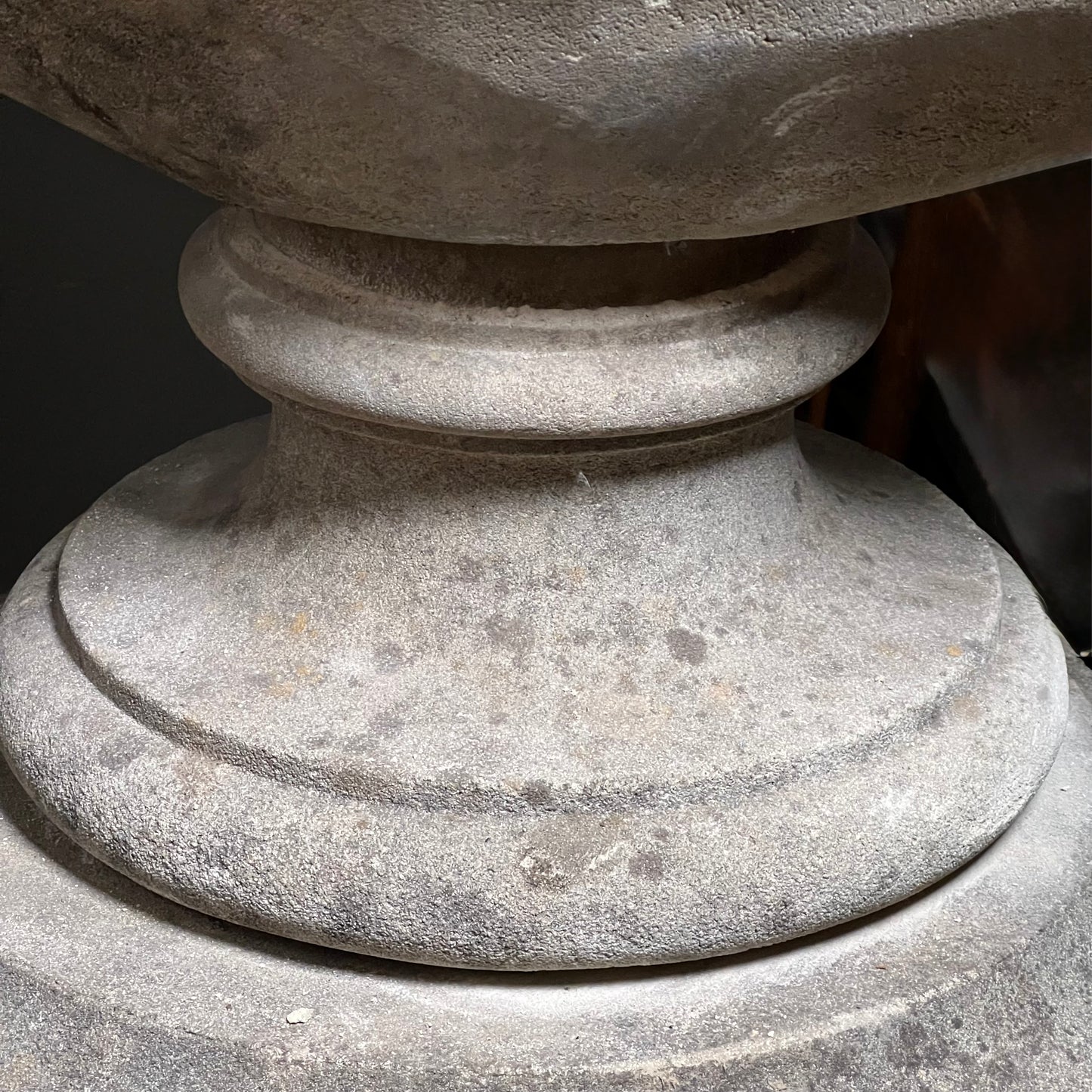 English Composite Stone Bust of Flora with Fluted Pedestal, Late 20th Century
