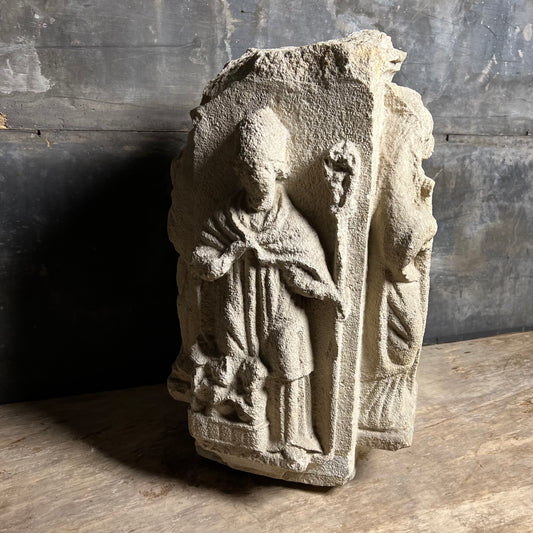 A Four-Sided French Gothic Limestone Capital or Pedestal from a Shrine or Chapel, Northern France, c.1280–1350