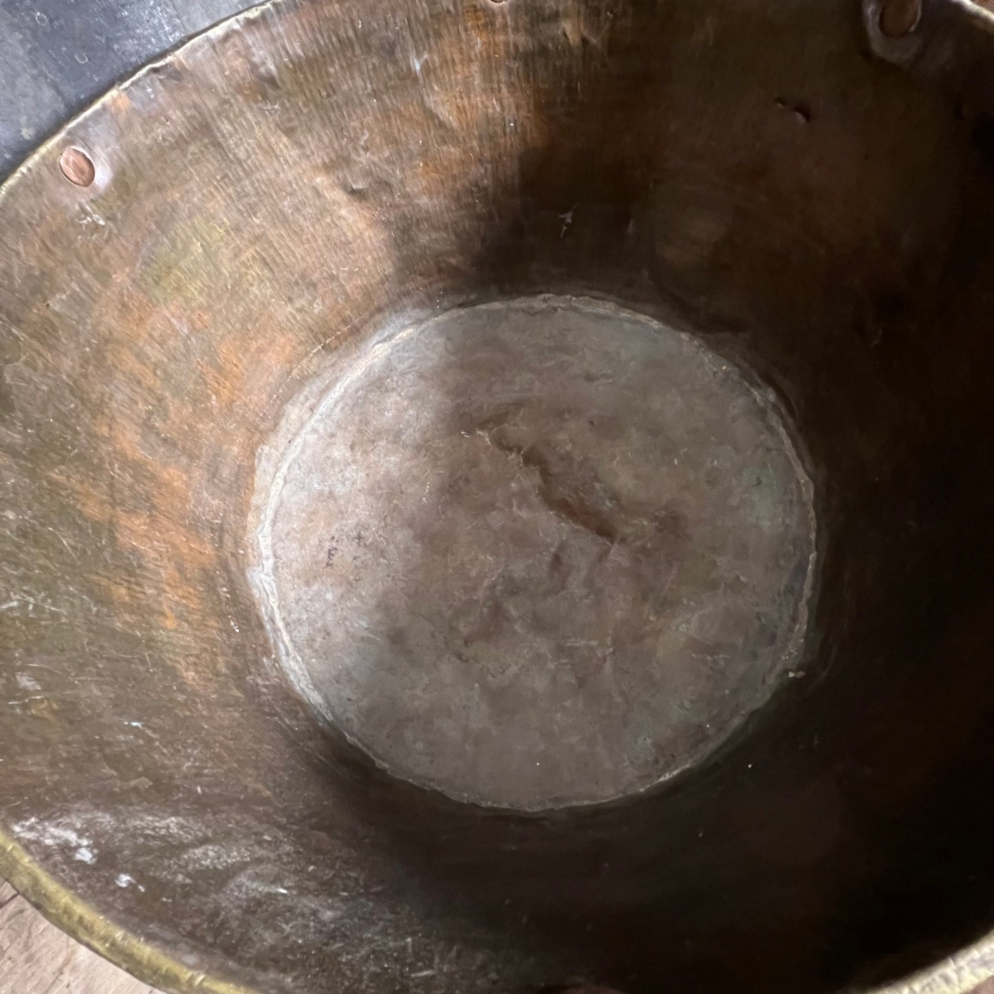 Large 19th Century Parisian Brass Preserve Pan