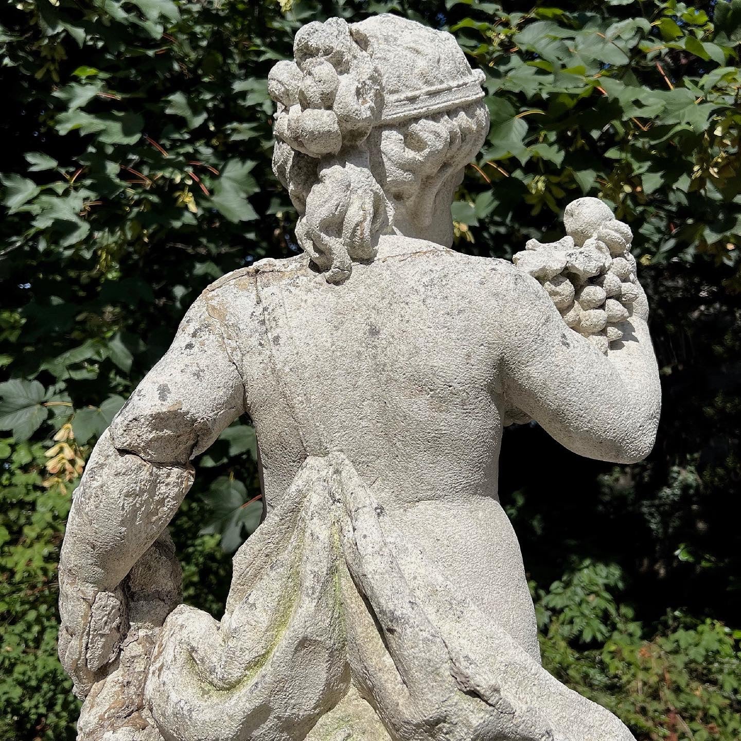 French Limestone Four Seasons Statues with Plinths c. Late 17th/Early 18th Century