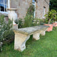 French Loire Valley Carved Stone Bench from Tudery Vineyard