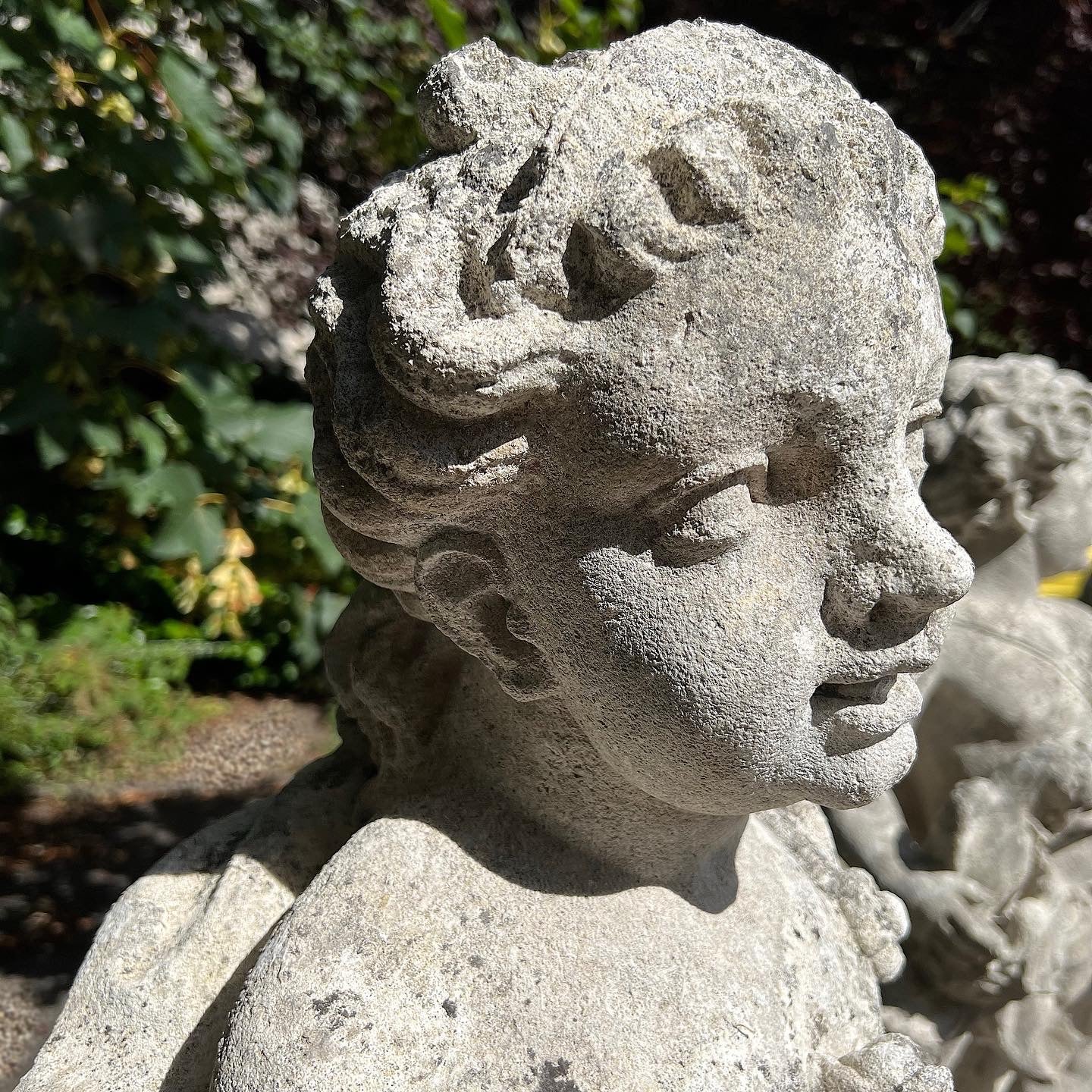French Limestone Four Seasons Statues with Plinths c. Late 17th/Early 18th Century
