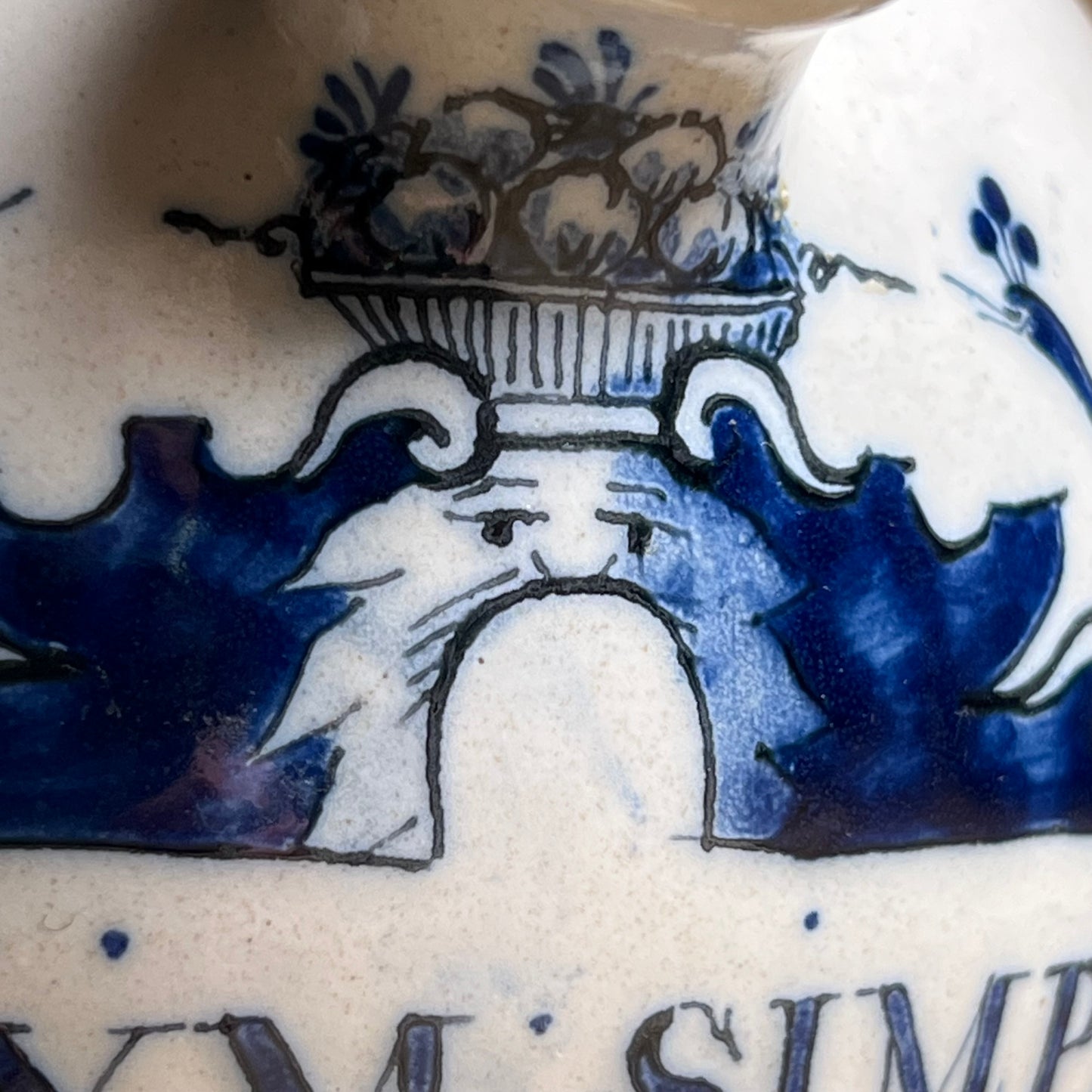 Pair of Dutch Delft Apothecary Syrup Jars, “Oxym. Simpl.” & “S. Rhei”, Mid-18th century (c.1730–1760)