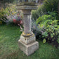 Wrought Iron Armillary Sphere upon English Carved Stone Column
