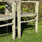 Pair of Teak Chairs with Incredible Lichens Mid-20th Century