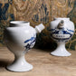 Pair of Dutch Delft Apothecary Syrup Jars, “Oxym. Simpl.” & “S. Rhei”, Mid-18th century (c.1730–1760)