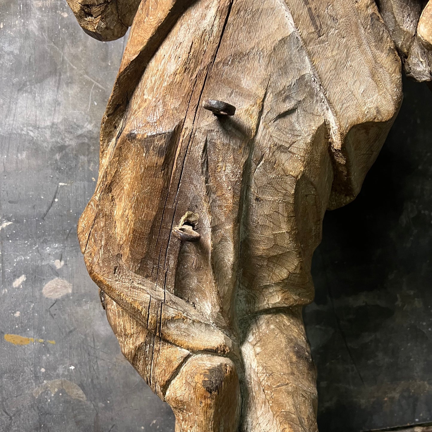 Large Baroque Carved Wooden Angel, c. 1680–1720