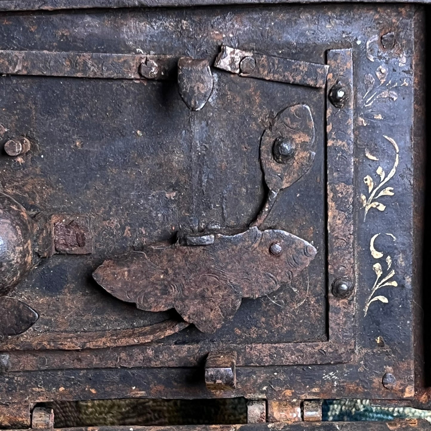 Renaissance Painted Iron Strong Box (Armoured Coffert) c.1580–1620, Nuremberg Southern Germany