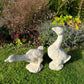 Pair of French Composite Stone Geese Mid-20th Century