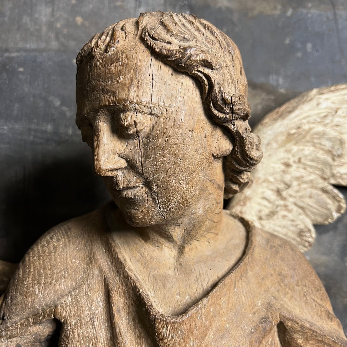 Large Baroque Carved Wooden Angel, c. 1680–1720