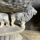 Pair of Georgian Lead Urns with Lion Supports, England c.1820