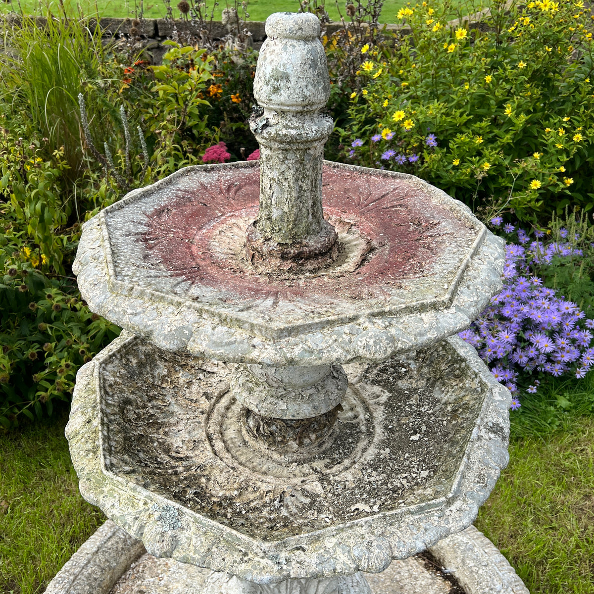 Late 19th Century American Zinc Garden Fountain, Attributed to J. W. Fiske, New York