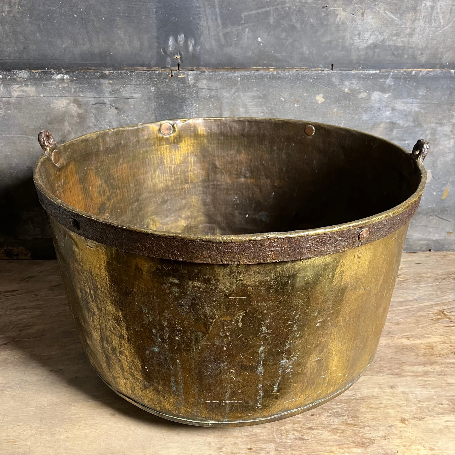 Large 19th Century Parisian Brass Preserve Pan