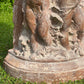18th Century French Terracotta Putti Demi-Lune Table with Marble Top