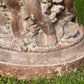 18th Century French Terracotta Putti Demi-Lune Table with Marble Top