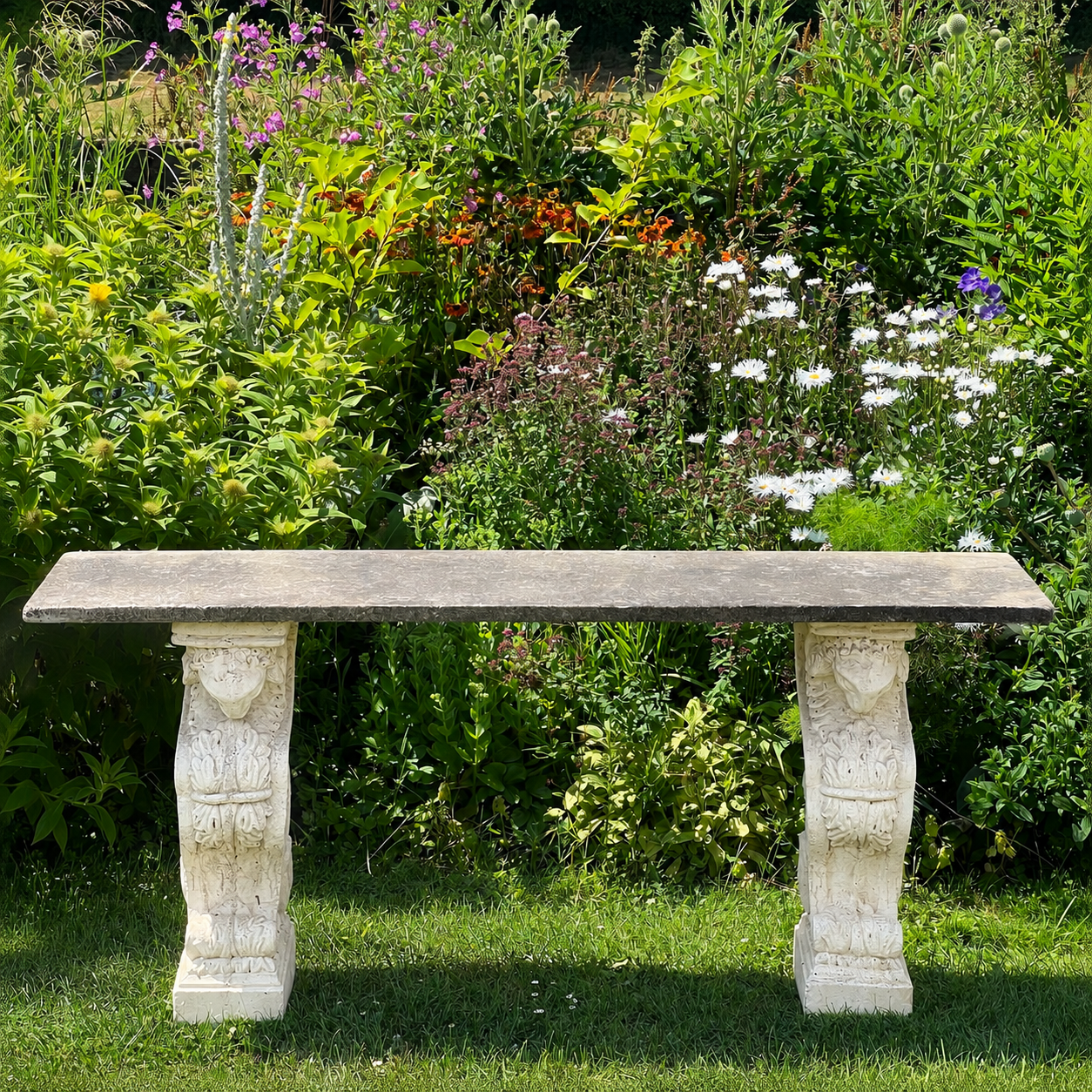 Carrara Marble Console Table with Renaissance-Style Griffin Supports