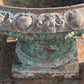 Pair of French Cast Iron Tazza Urns on Sandstone Plinths c.1880