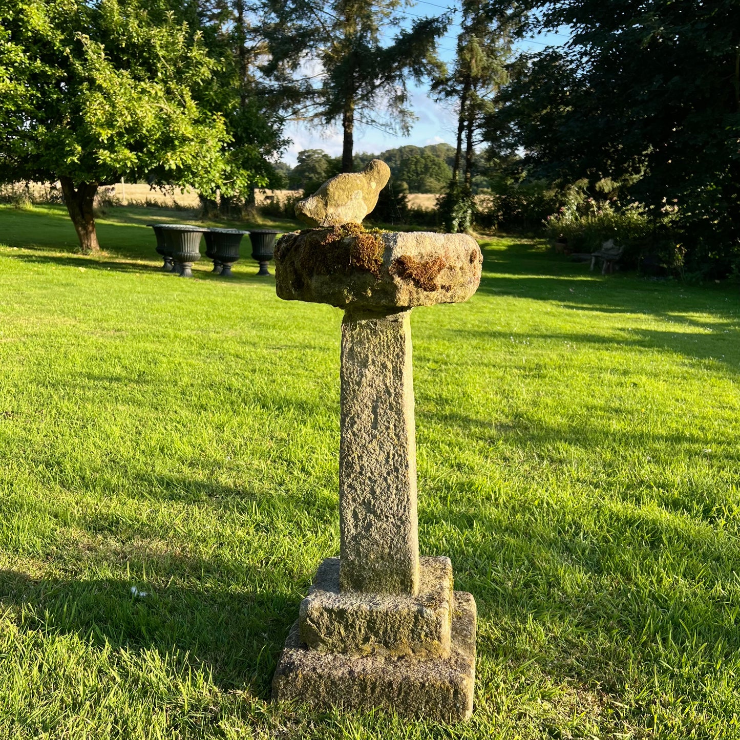 York Stone Bird Birdbath Late 19th/Early 20th Century