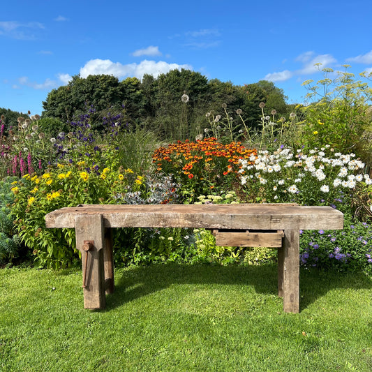 Rustic French Workbench Console c.1880