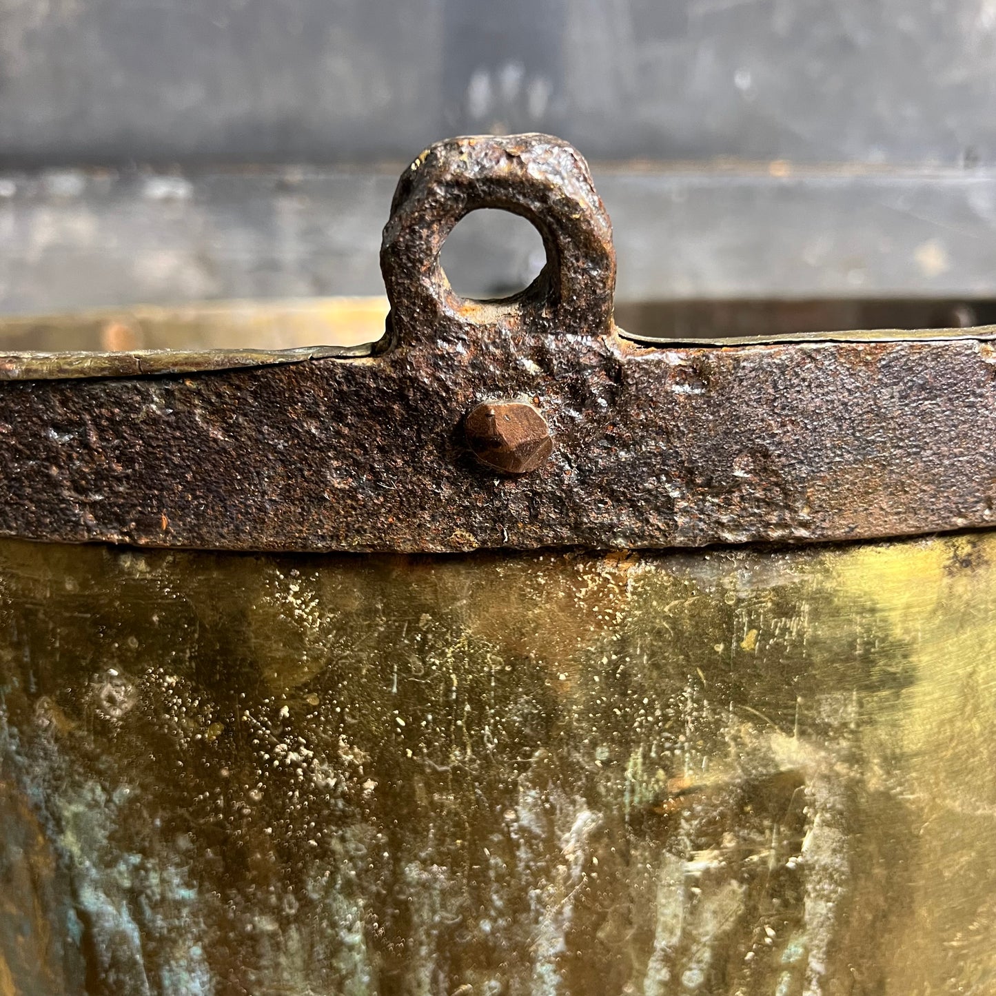 Large 19th Century Parisian Brass Preserve Pan