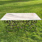 Rare Oversized French Patisserie Table with San Marino Venato Marble Top c.1880