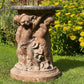 18th Century French Terracotta Putti Demi-Lune Table with Marble Top