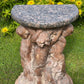 18th Century French Terracotta Putti Demi-Lune Table with Marble Top
